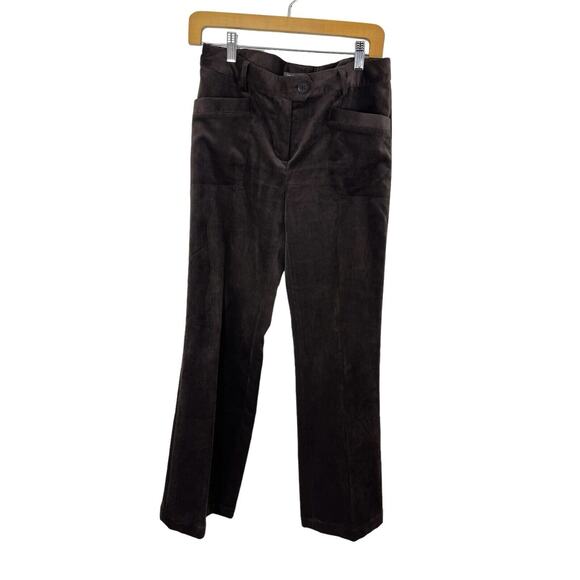 Chelsea & Theodore Womens Pants Brown Size 4 Corduroy Polyester Blend Straight - Picture 6 of 10